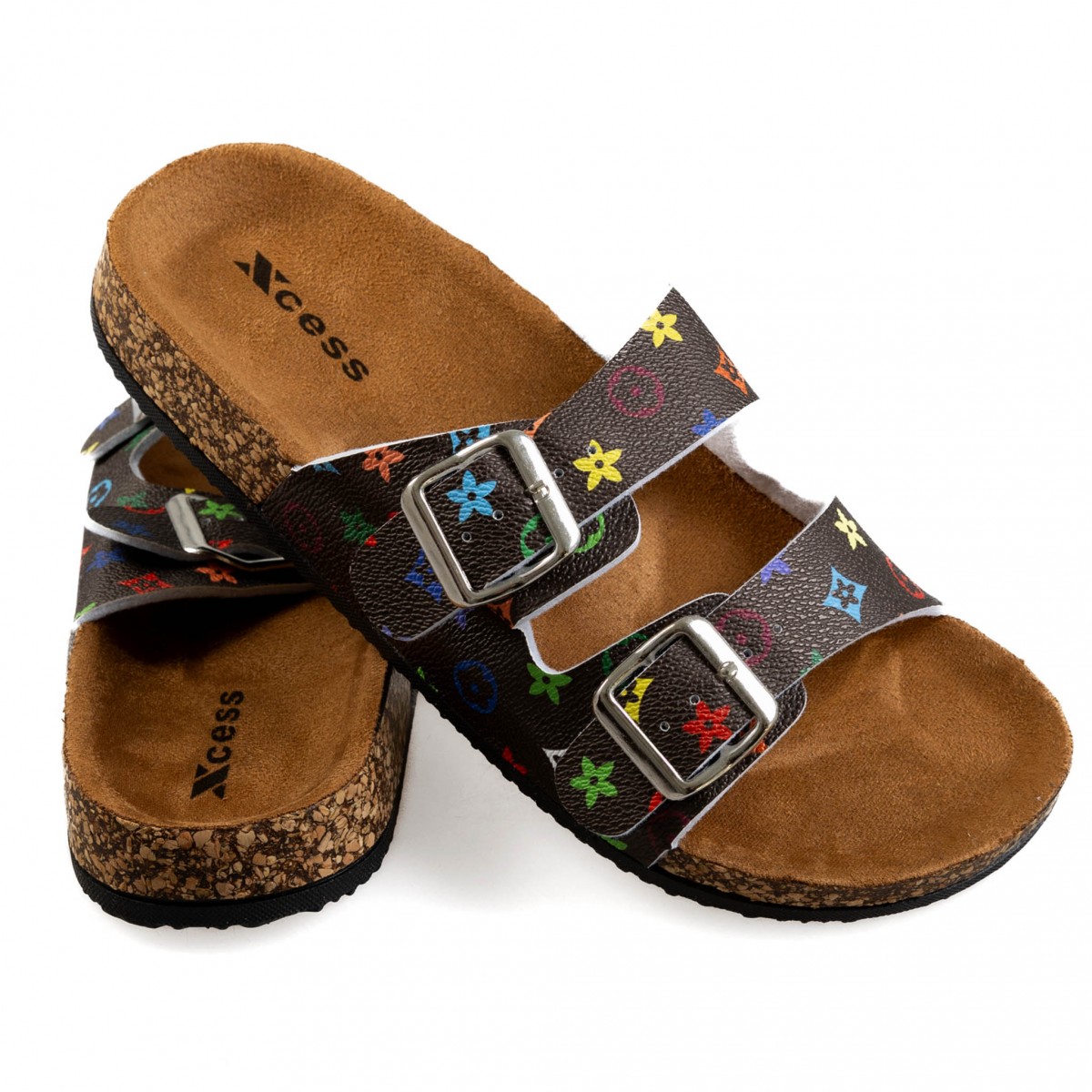 1005 LV-Brown Дамски чехли