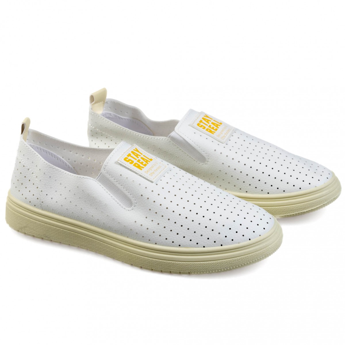 3016-9 White/Yellow Дамски гуменки