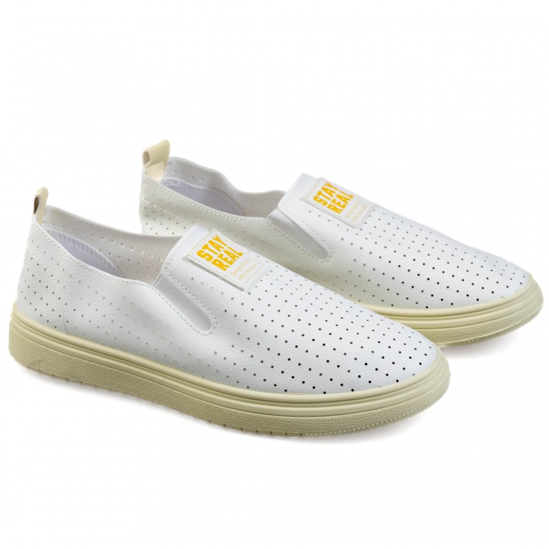 3016-9 White/Yellow Дамски гуменки