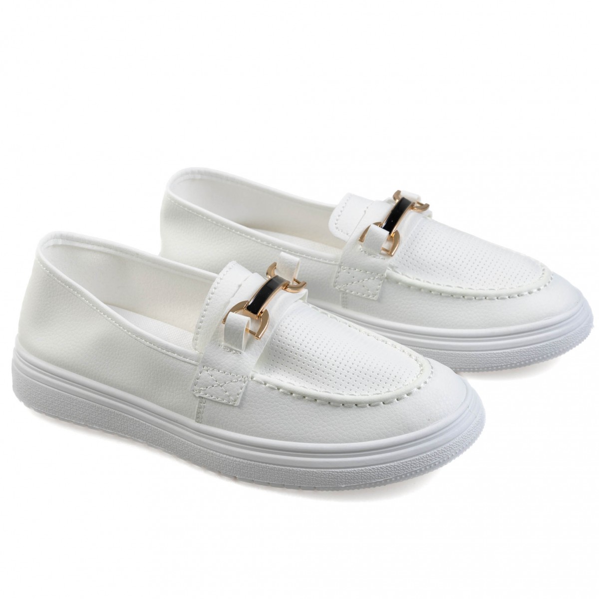 3017-12 White Дамски ежедневни обувки