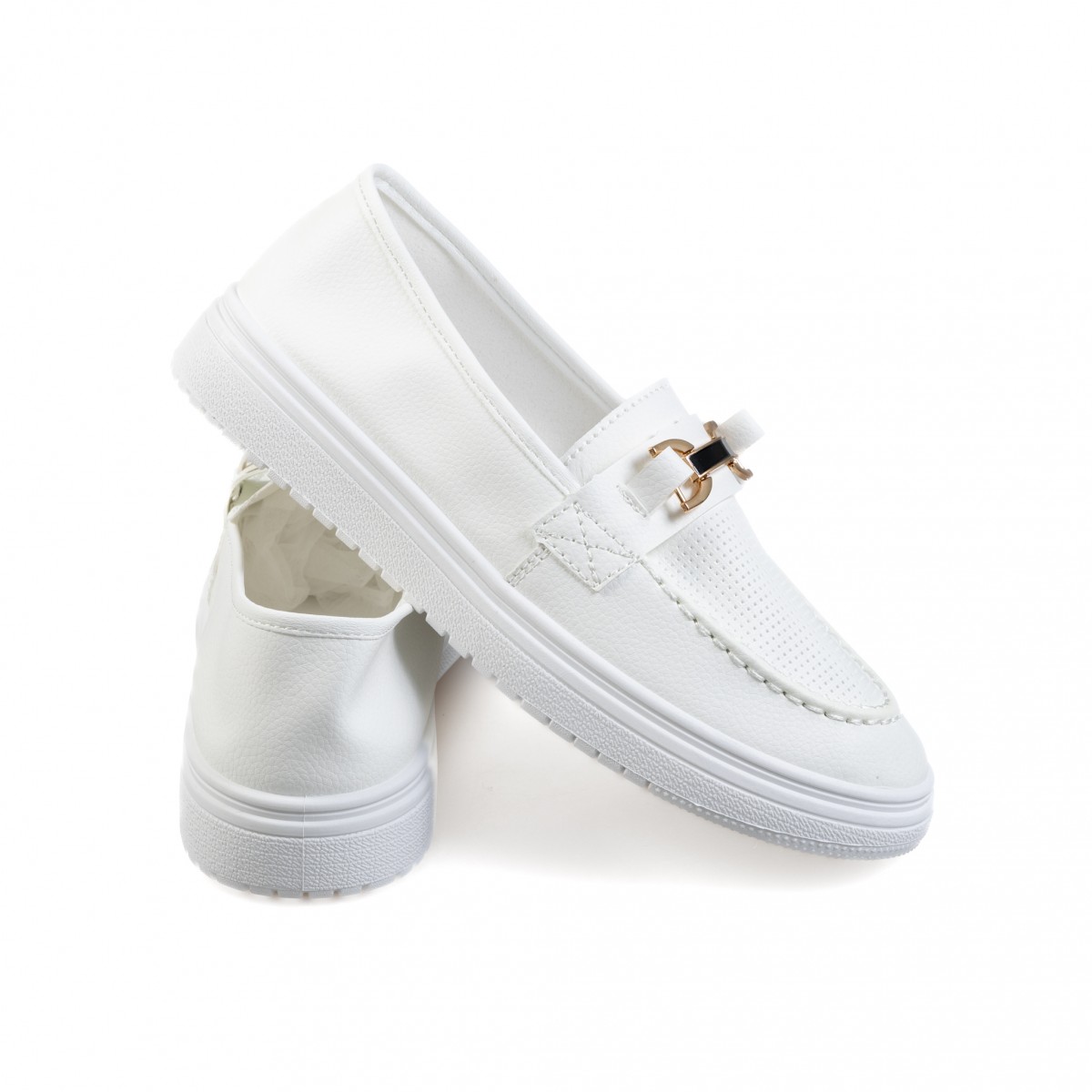 3017-12 White Дамски ежедневни обувки