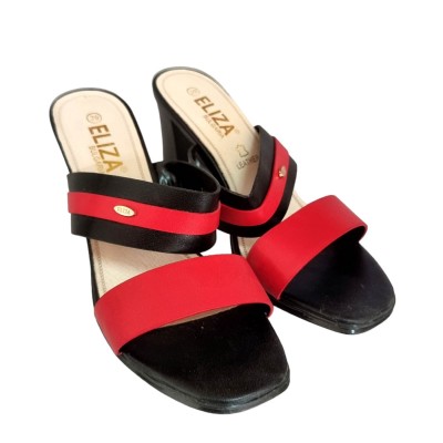 5909-8 Red Дамски чехли на токчета