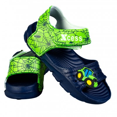D647 Navy/Green Детски сандали