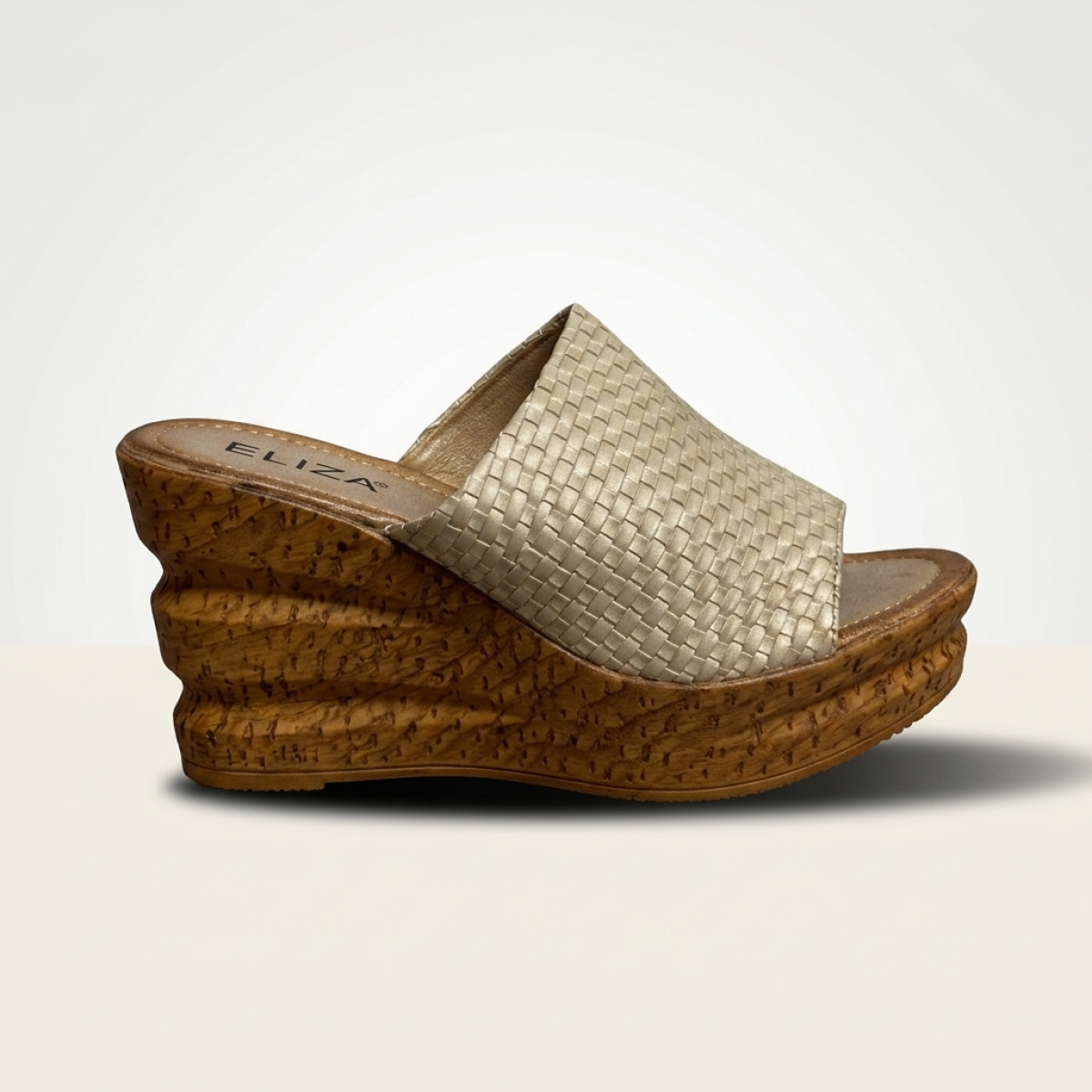 NF998-5 Beige Дамски чехли на платформа