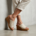 NF998-5 Beige Дамски чехли на платформа