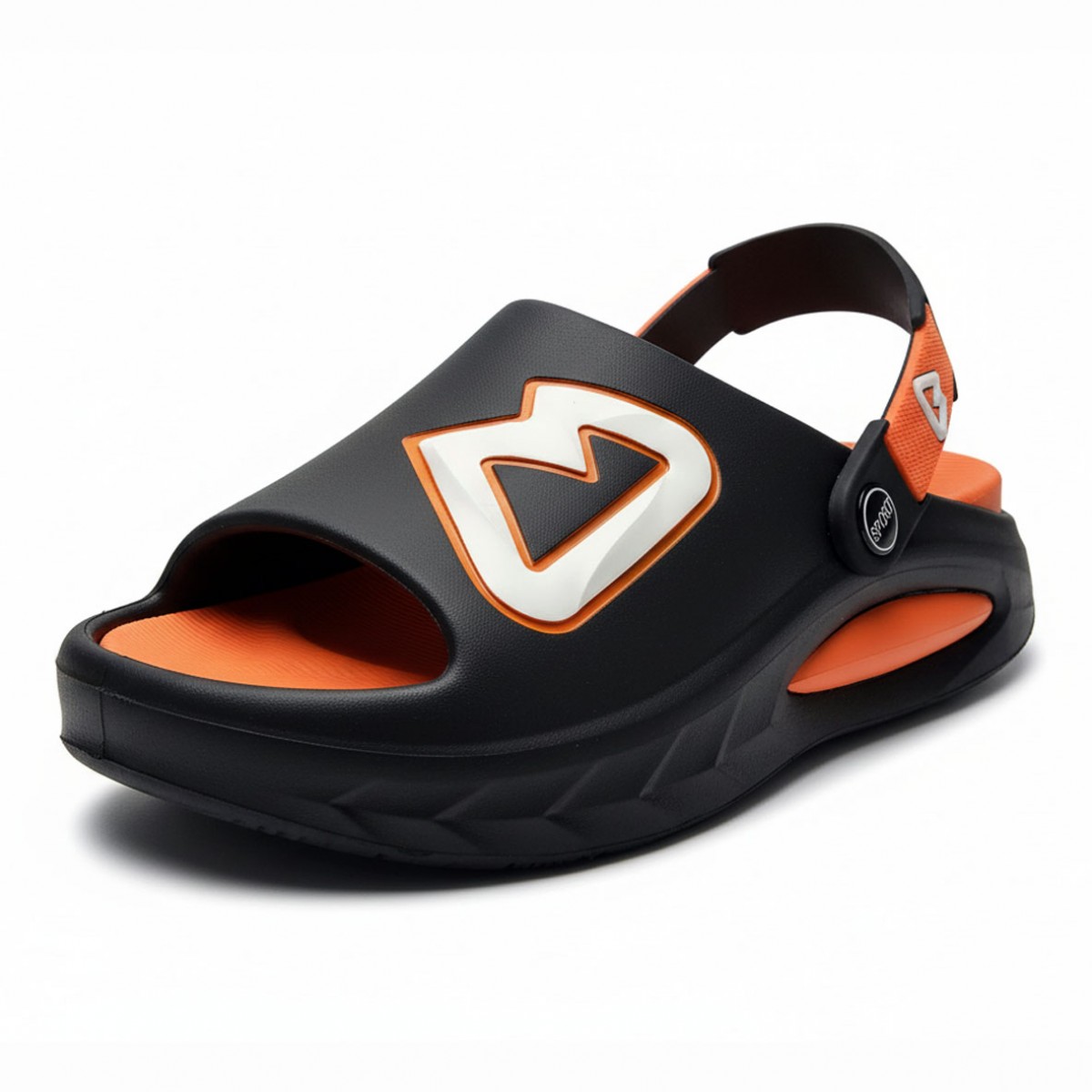 PT-3005 Black/Orange Мъжки чехли с каишка (тип сандали)