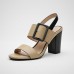 205-2205-1 Beige Дамски сандали на токчета