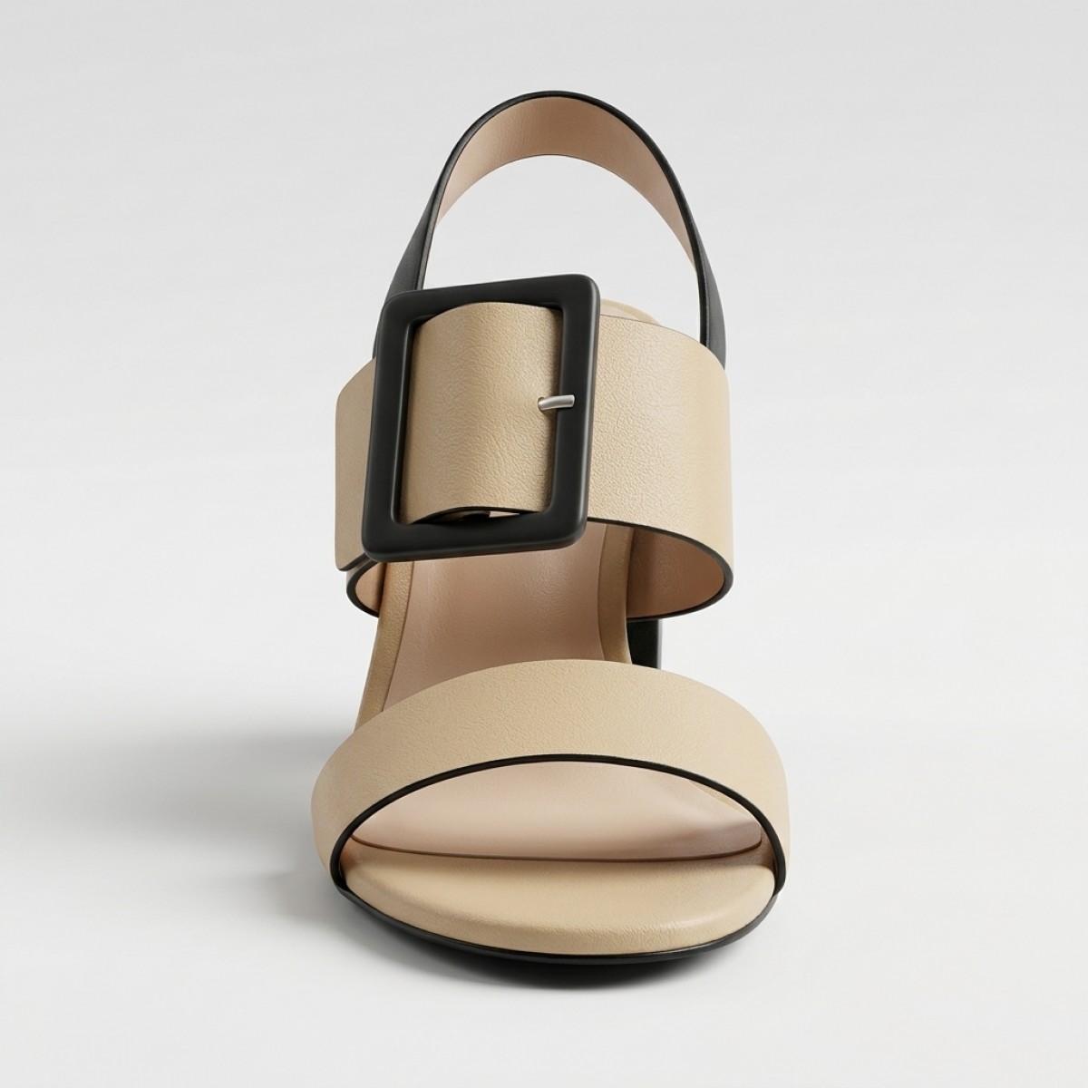 205-2205-1 Beige Дамски сандали на токчета