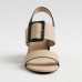 205-2205-1 Beige Дамски сандали на токчета