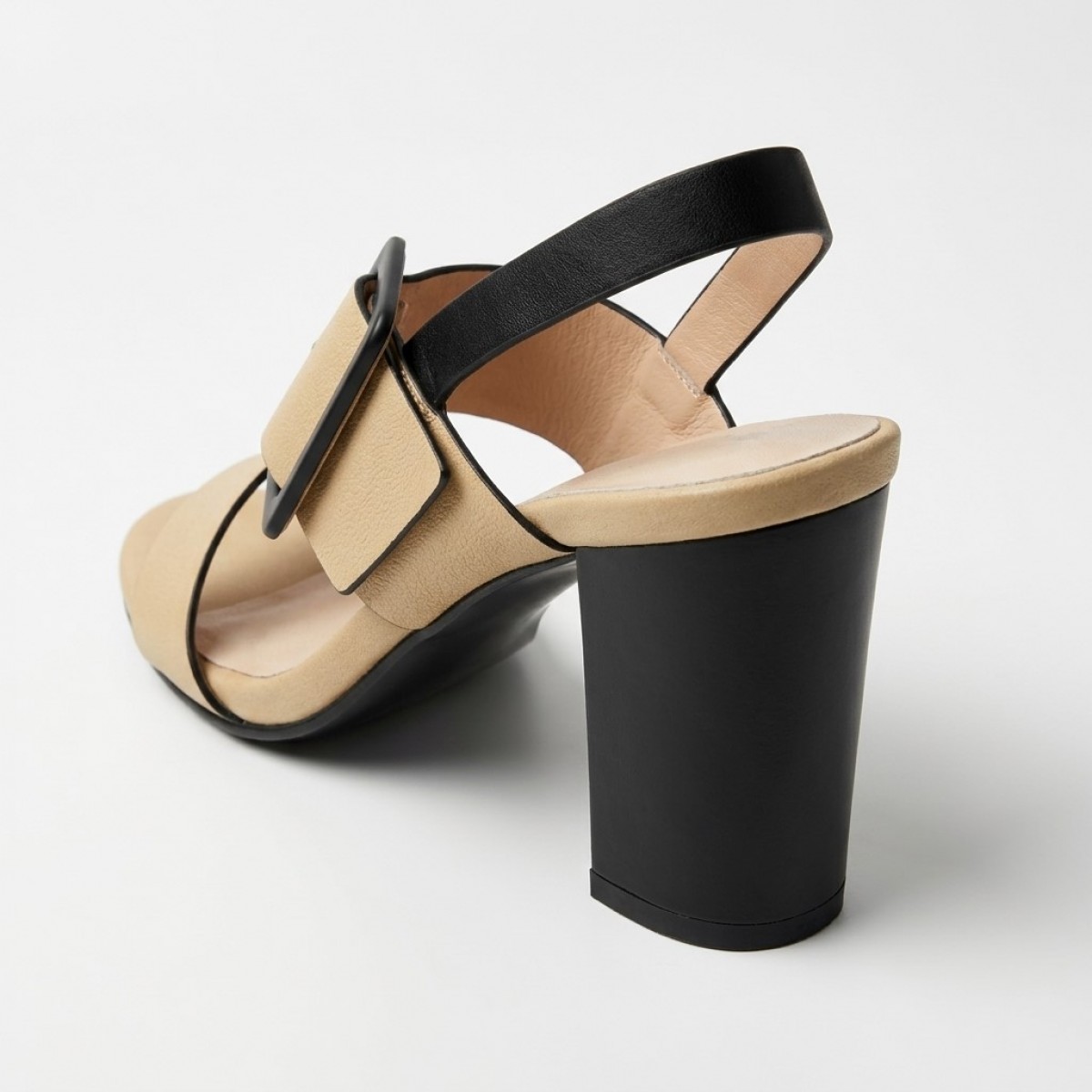 205-2205-1 Beige Дамски сандали на токчета