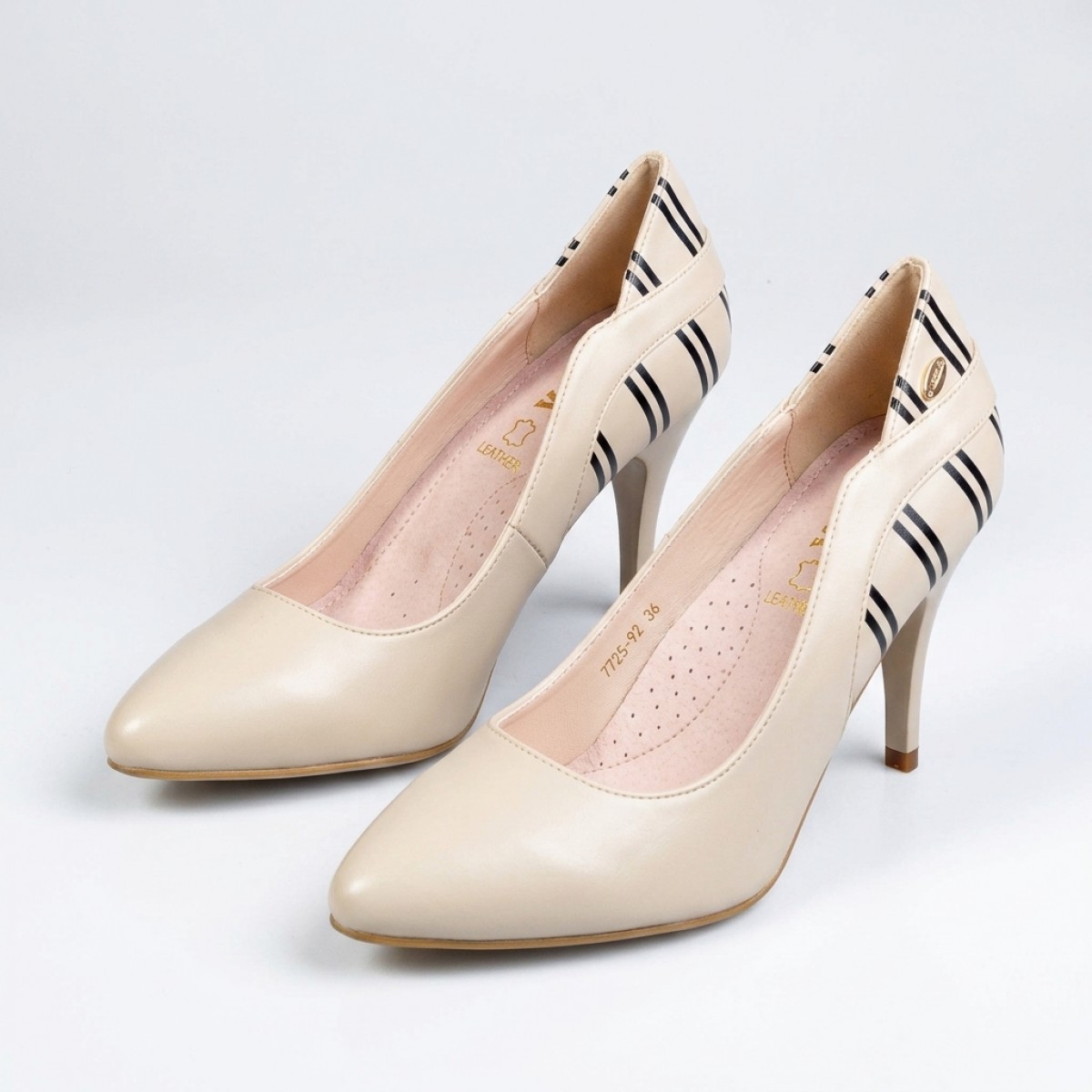 7725-92 Beige Дамски обувки на токчета