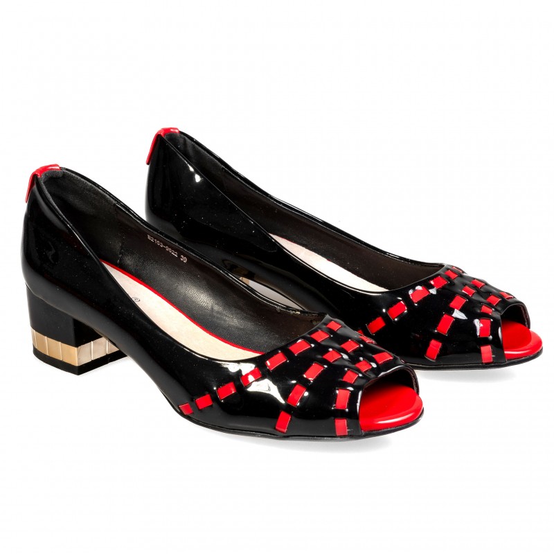 E2153-9822 Black/Red Дамски обувки на токчета