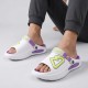 PT-3005-2 White/Purple Мъжки чехли с каишка (тип сандали)