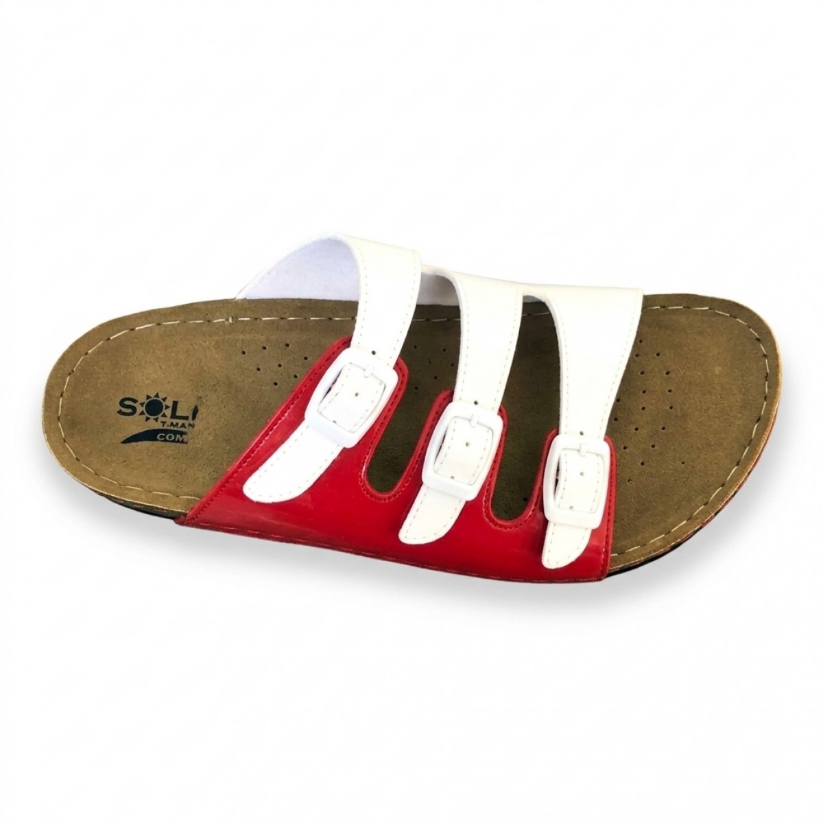 0456 Red/White Дамски чехли 0456 Red/White Дамски чехли